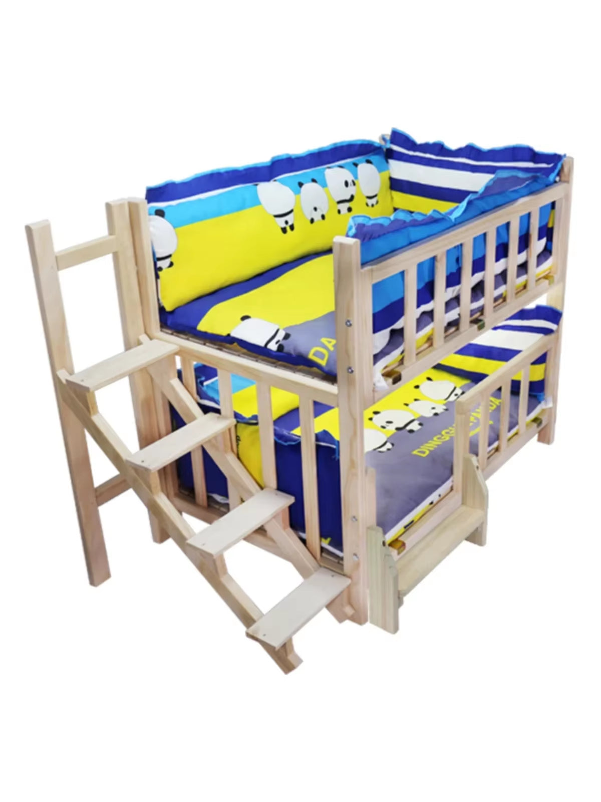 Kennel Dog Bed Bunk Bed Solid Wood Pet Bed Double Layer Kennel Upper and Lower Bed Cat Nest Pet Bed