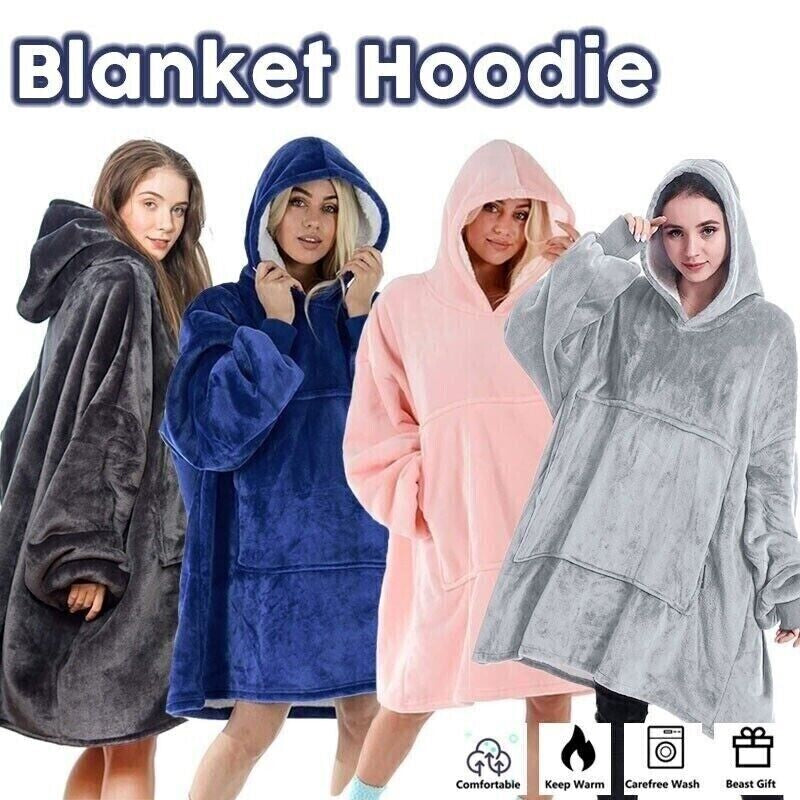 Hoodie Blanket Oversized Ultra Plush Sherpa Big Giant Hooded Sweatshirt