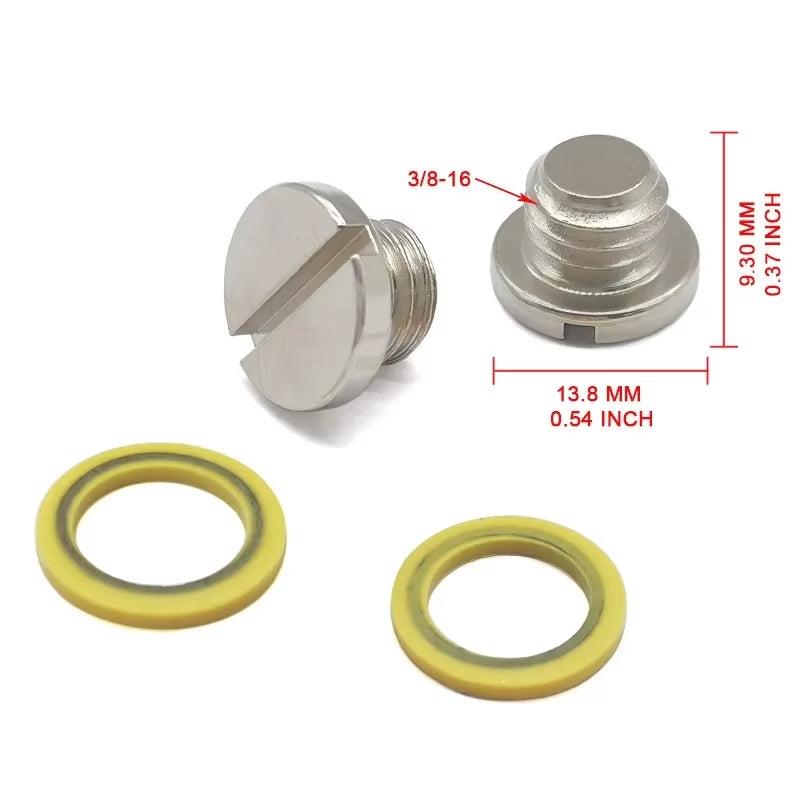 2 X Marine Drain Plug Screw Kits 10-79953Q2 for Mercury MERCRUISER Replaces 10-79953A2 18-2244 22420 10-79953Q04