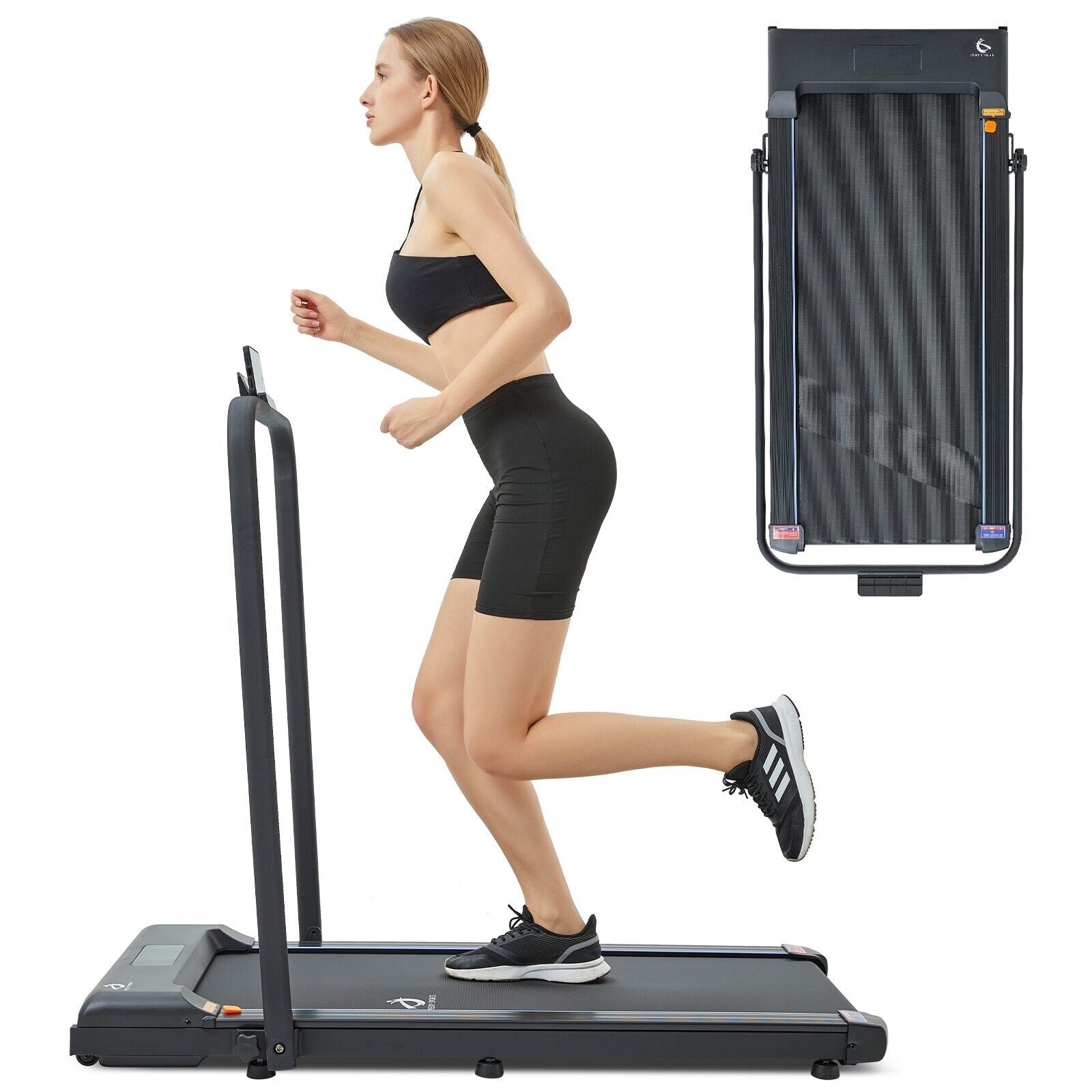 Electric Pad Treadmill Walking Running Foldable Motorized Home Fitness Machine