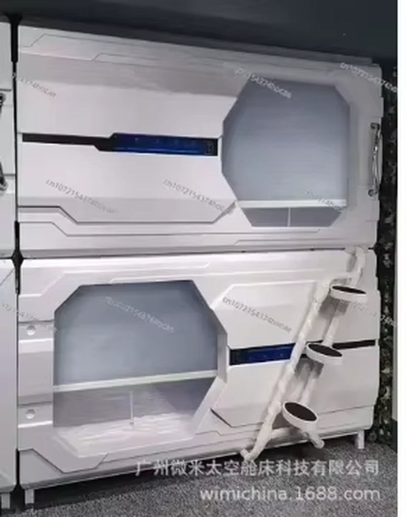 Customized Space Cabin Bed Sleep Cabin Hotel Apartment Dormitory Bed Capsule Hotel Bed Double Deck School Bed