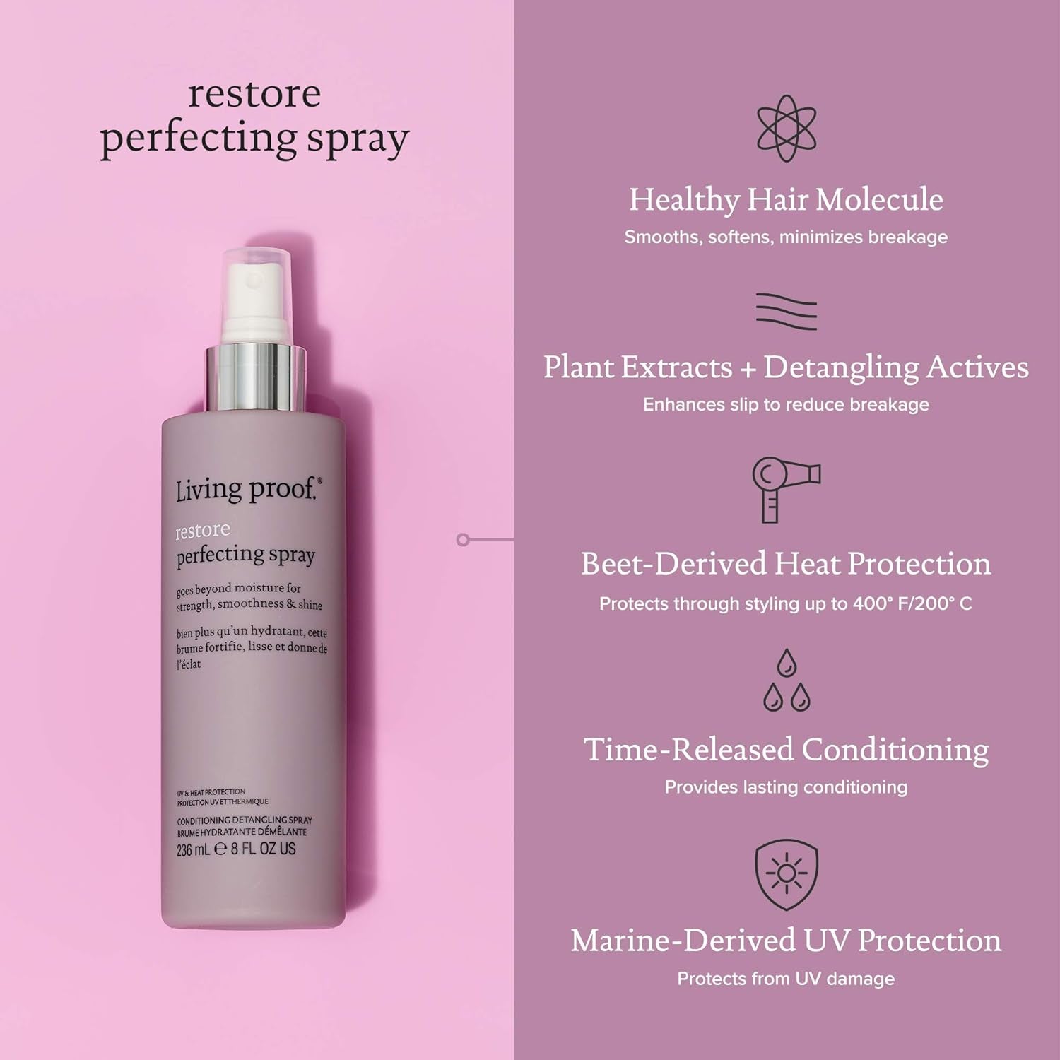 Restore Perfecting Spray 236Ml - Conditioning and Detangling Spray