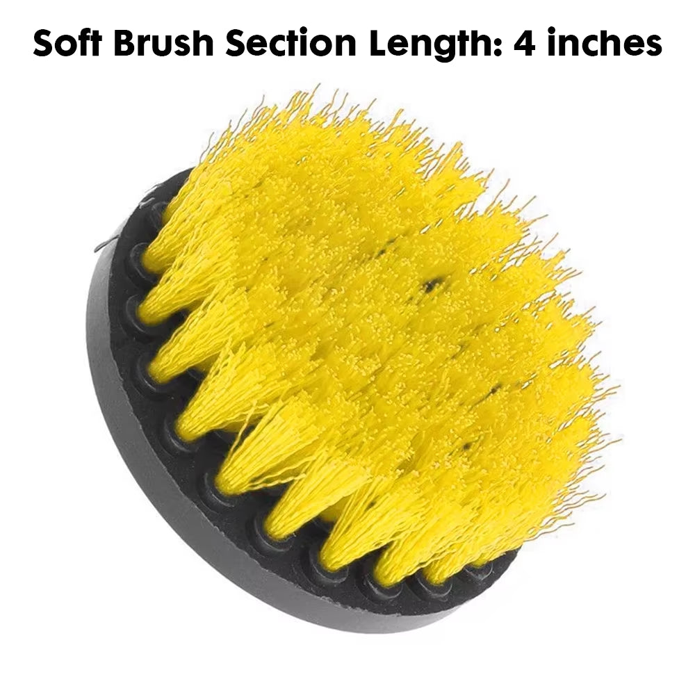 Electric Drill Brush Cleaner Kit for Cleaning Carpet Leather Glass Car Tires Upholstery Sofa Wooden Furniture Car Wash