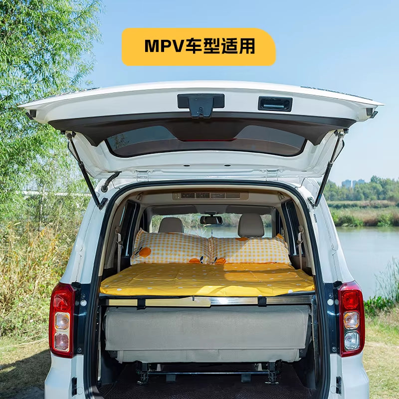 Car Telescopic Bed Stainless Steel Frame Outdoor Camping Bed Lunch Break Bed Folding