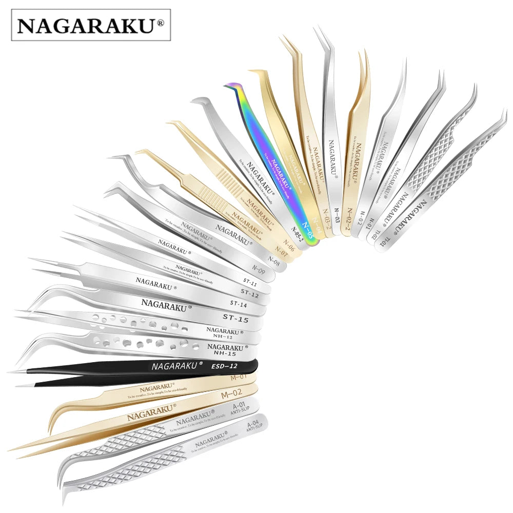 Eyelash Extension Tweezers Makeup Stainless Steel Eyelash 3D Accurate Clip