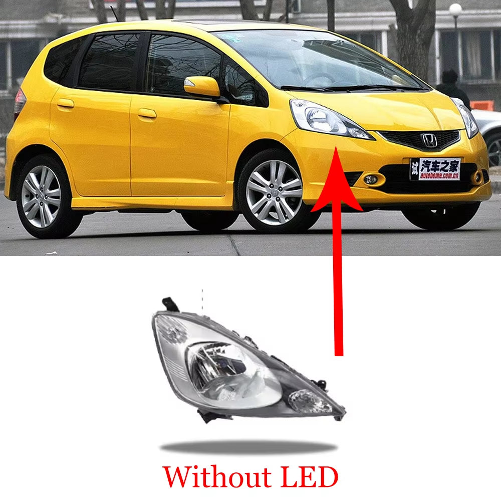 Car Headlights Assembly for Honda Fit Jazz Sport GE GG 2007~2013 2008 Fog Light Halogen Corner Side Lamp Warning LED Accessories