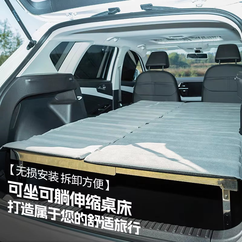 Car Telescopic Bed Stainless Steel Frame Outdoor Camping Bed Lunch Break Bed Folding