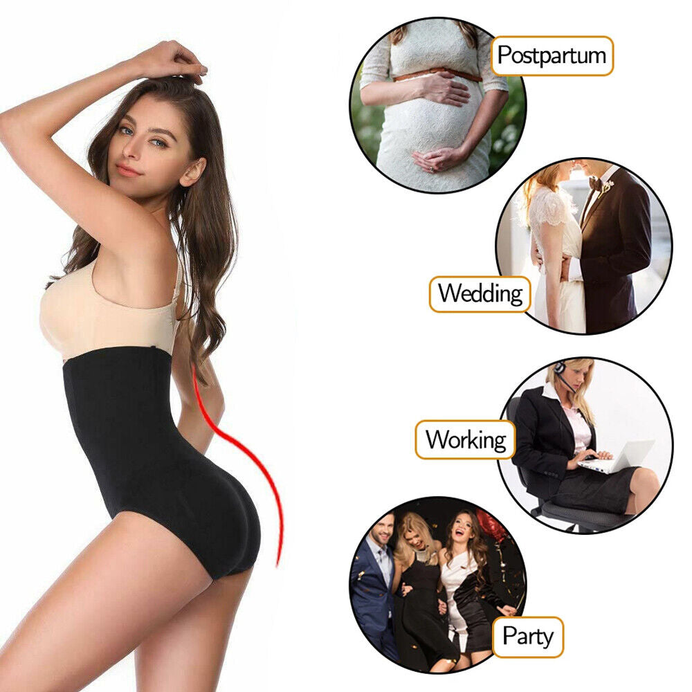 Womens Magic High Waist Slimming Knickers Briefs Firm Tummy Control Underwear UK