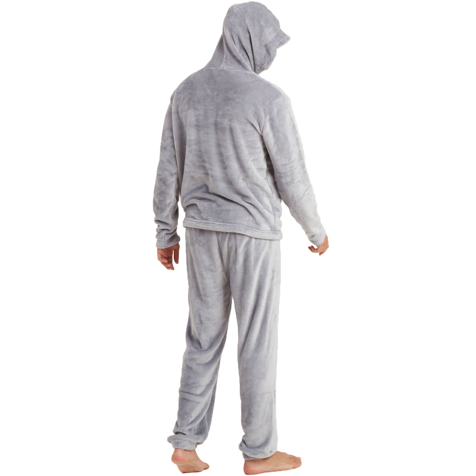 Snuggaroo Mens Soft Fleece Hooded Pjs Pyjama Bottoms Top Loungewear Set