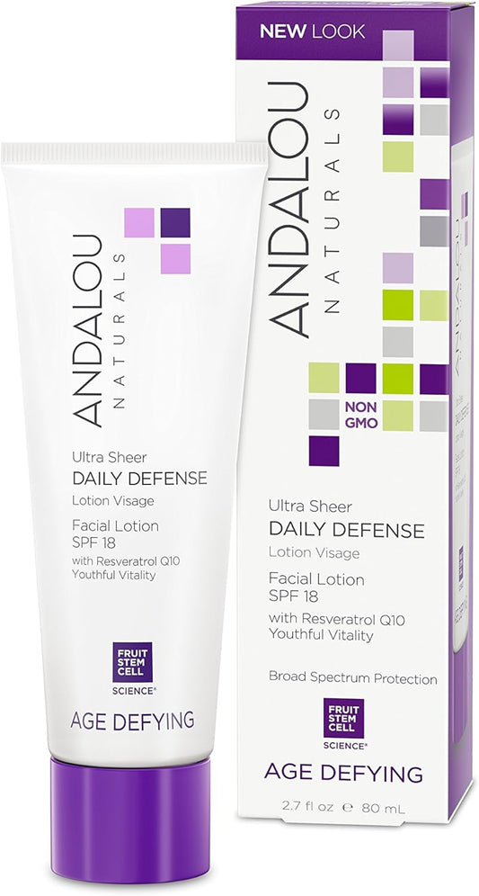 Andalou Ultra Sheer Daily Defence Facial Lotion with SPF 18 80 Ml