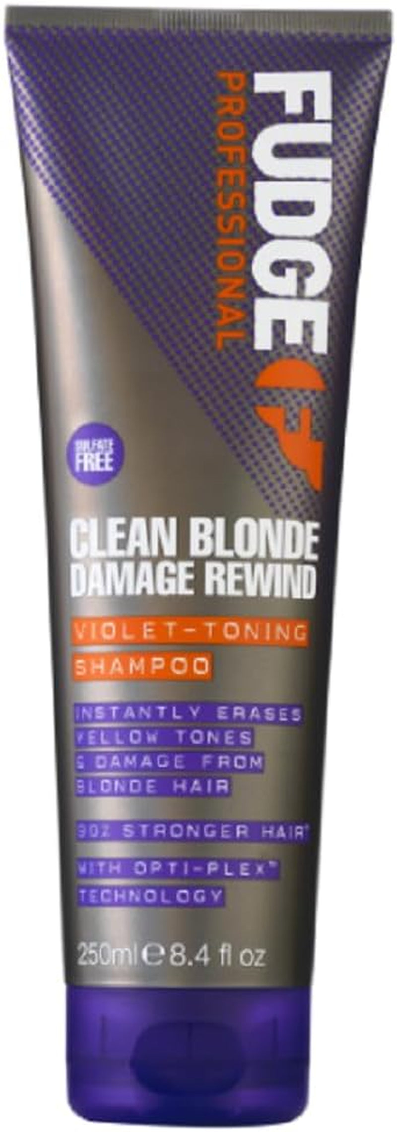 Professional Clean Blonde Damage Rewind Shampoo, Intense Purple Toning for Blonde Hair, Bond Repair Technology, Sulfate Free, 250 Ml