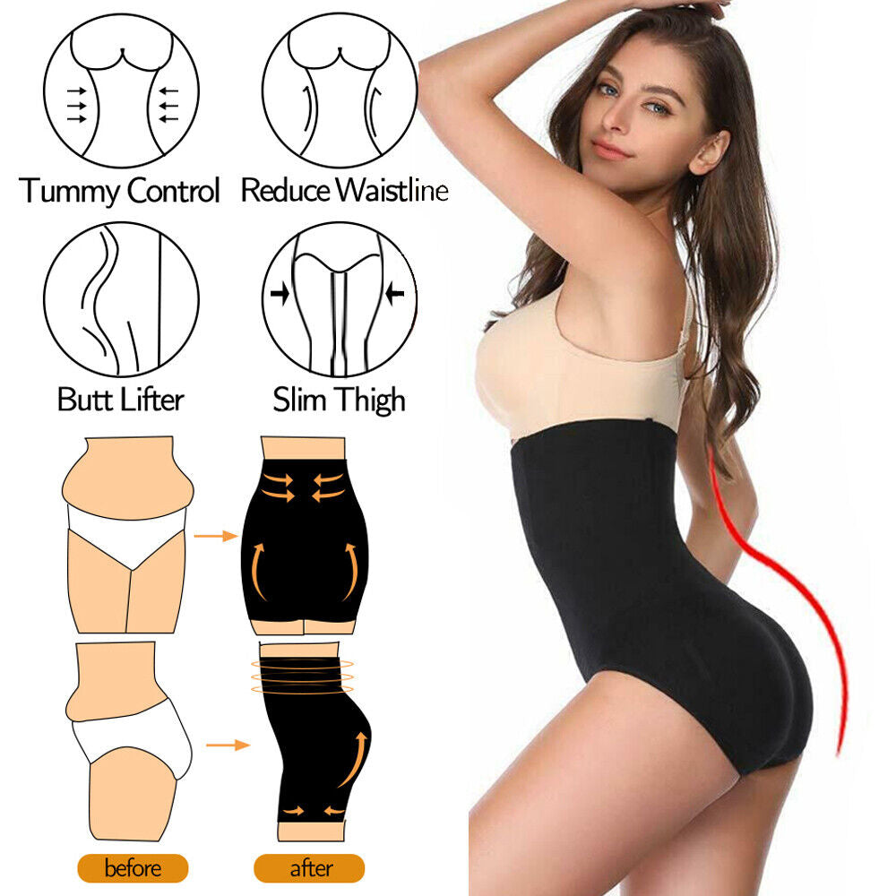 Womens Magic High Waist Slimming Knickers Briefs Firm Tummy Control Underwear UK