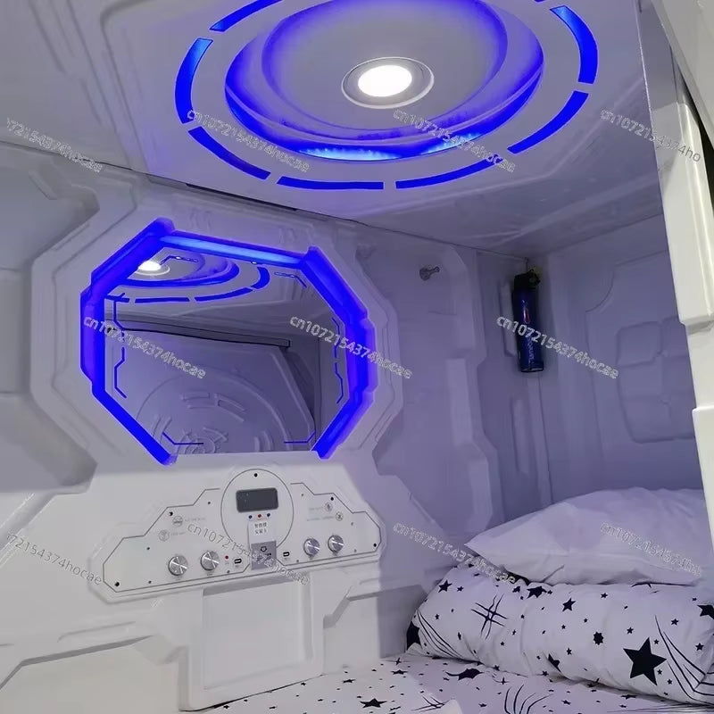 Customized Space Cabin Bed Sleep Cabin Hotel Apartment Dormitory Bed Capsule Hotel Bed Double Deck School Bed