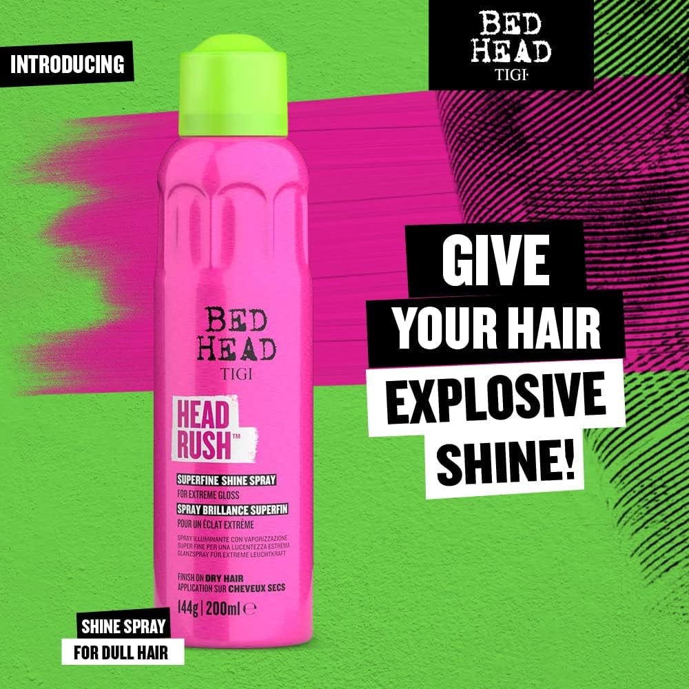 Bed Head by  - Headrush Shine Hair Spray - for Smooth Shiny Hair - 200 Ml