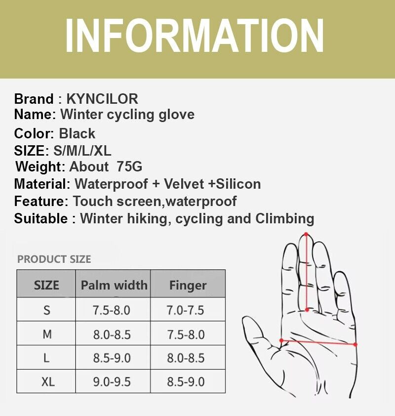 High Quality Winter Gloves Thermal Warm Touchscreen Waterproof - Windproof & Coz